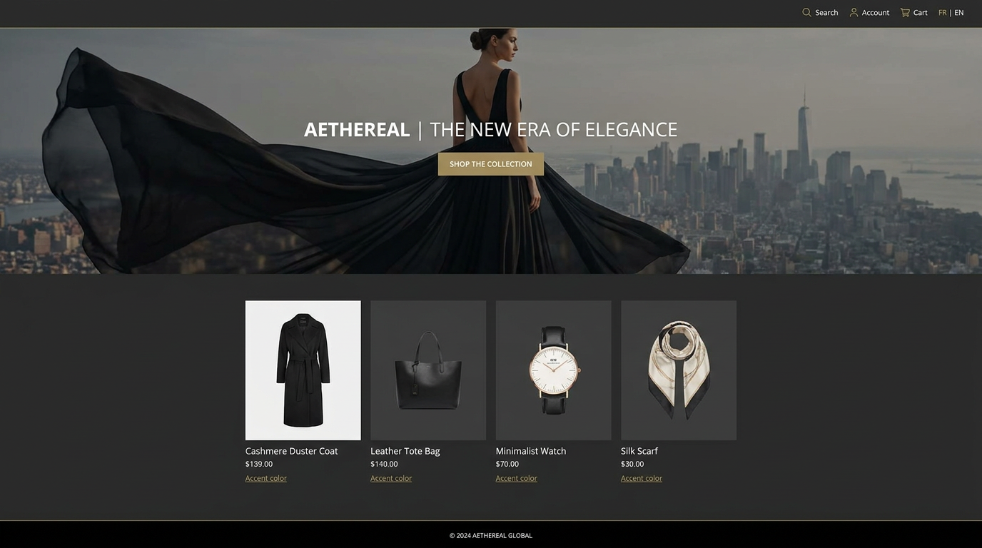 Premium international e-commerce and fashion boutique website